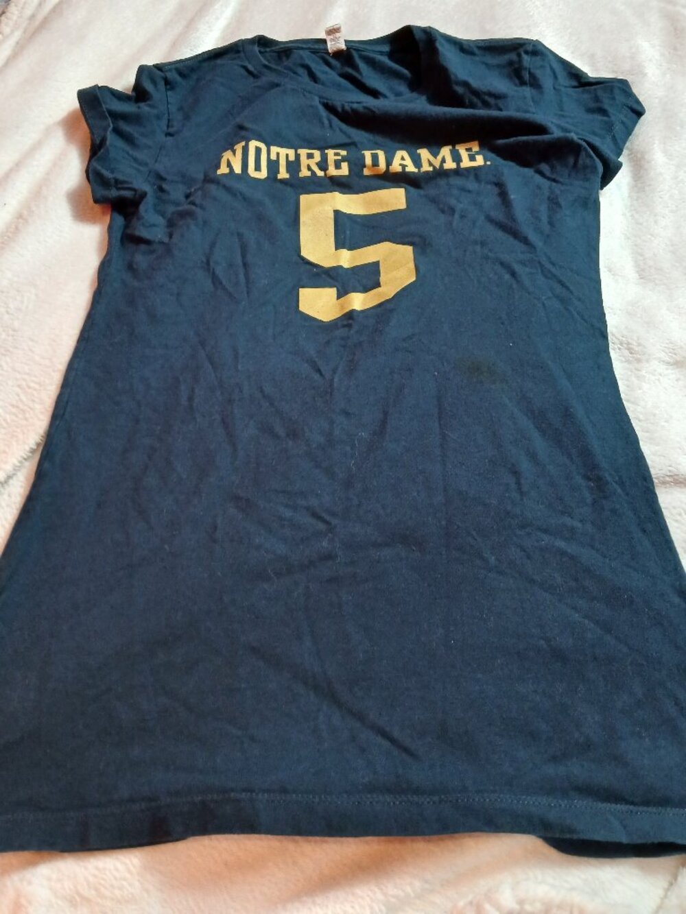 Notre Dame Fighting Irish Women's Large Navy Blue T-Shirt